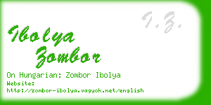 ibolya zombor business card